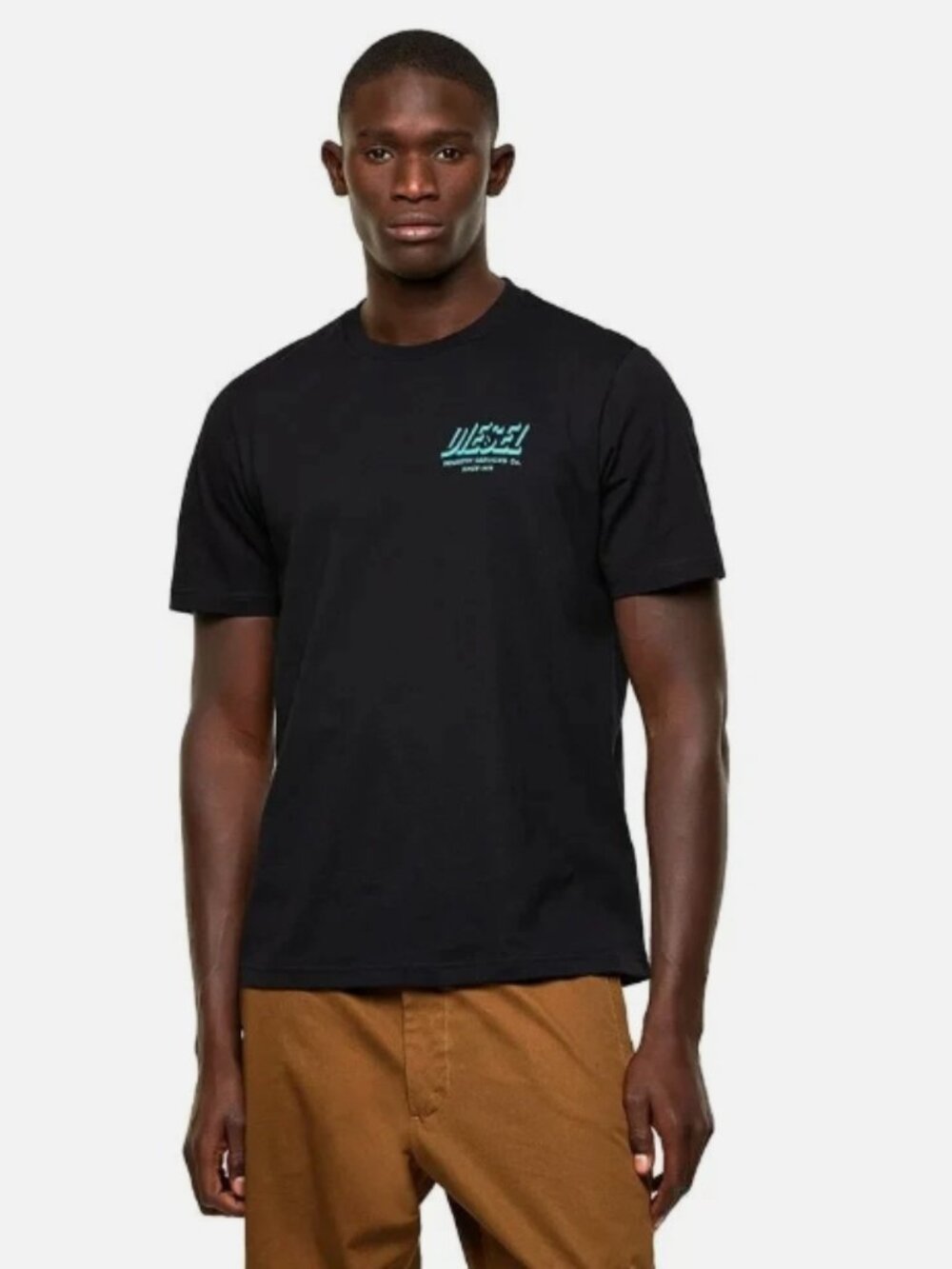 Diesel T-JUST A33 Men's Short Sleeve T-Shirt (Black) Size Medium